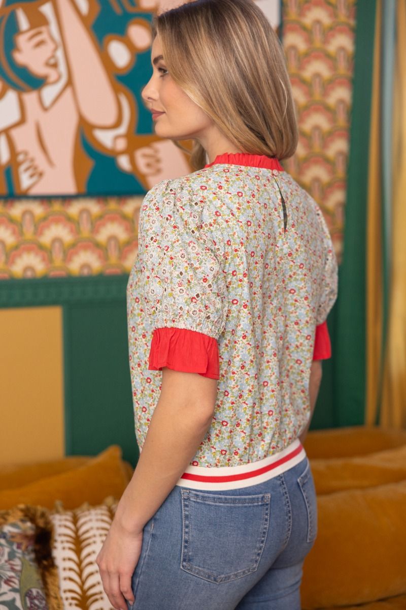 Piper Banded Floral Top - Delta Swanky Girl