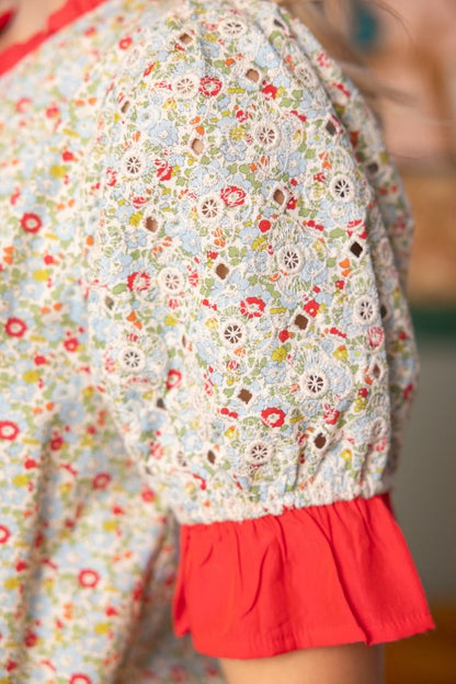 Piper Banded Floral Top - Delta Swanky Girl