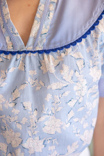 Fran Floral Smocked Top - Delta Swanky Girl