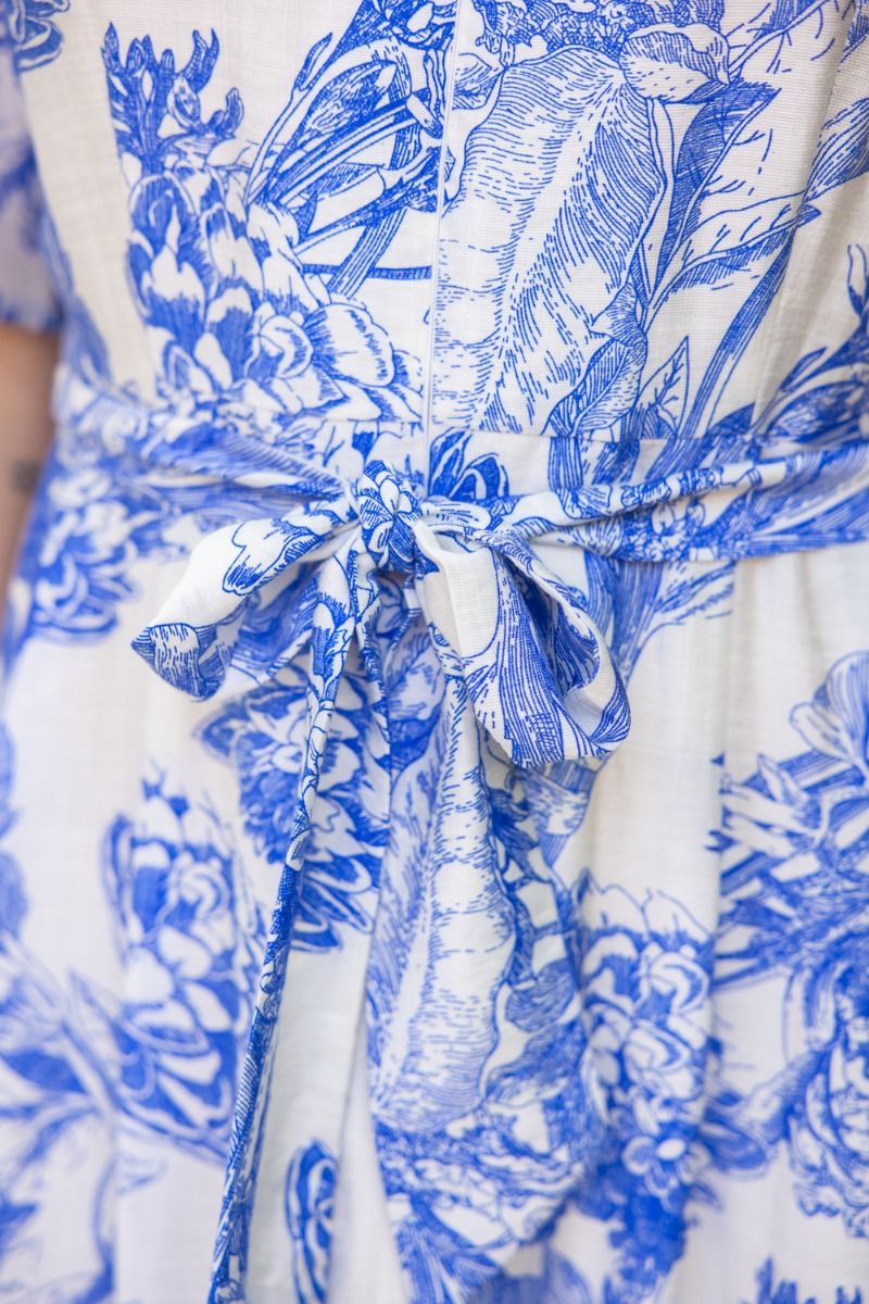 Bayside Breeze Floral Midi Dress - Delta Swanky Girl