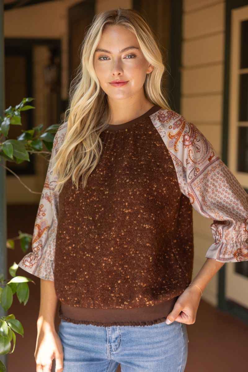 A Touch Of Luxe Raglan Sleeve Top