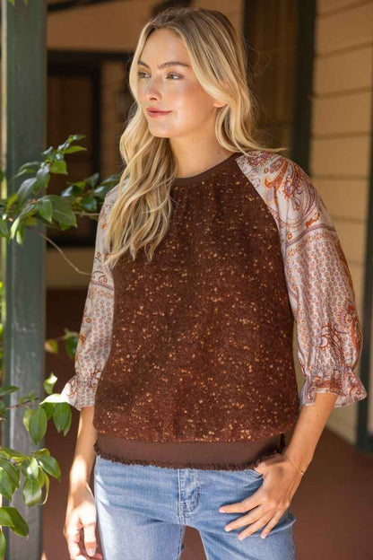 A Touch Of Luxe Raglan Sleeve Top