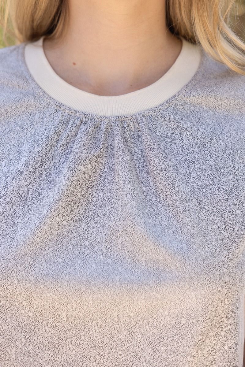 The Cream Social Top | Faux Leather Bubble Sleeve Top