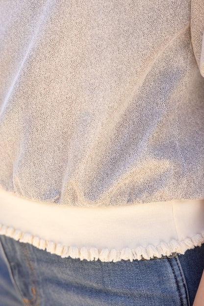 The Cream Social Top | Faux Leather Bubble Sleeve Top