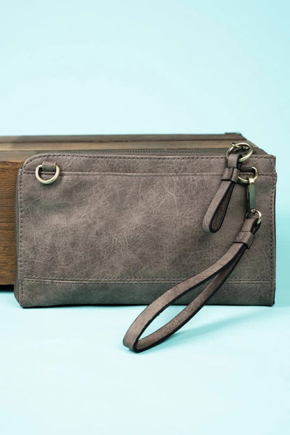 Karina Clutch/Wristlet - Grey