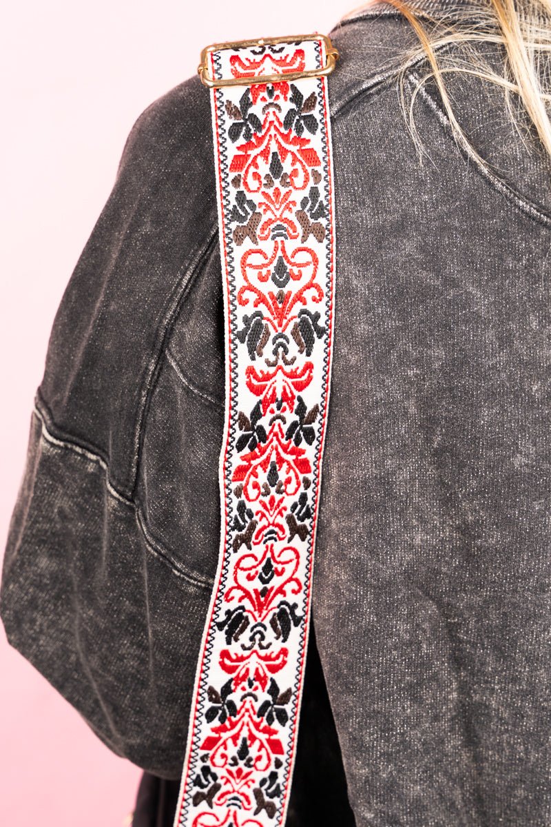 Willow Crossbody Bag - Black/Ruby