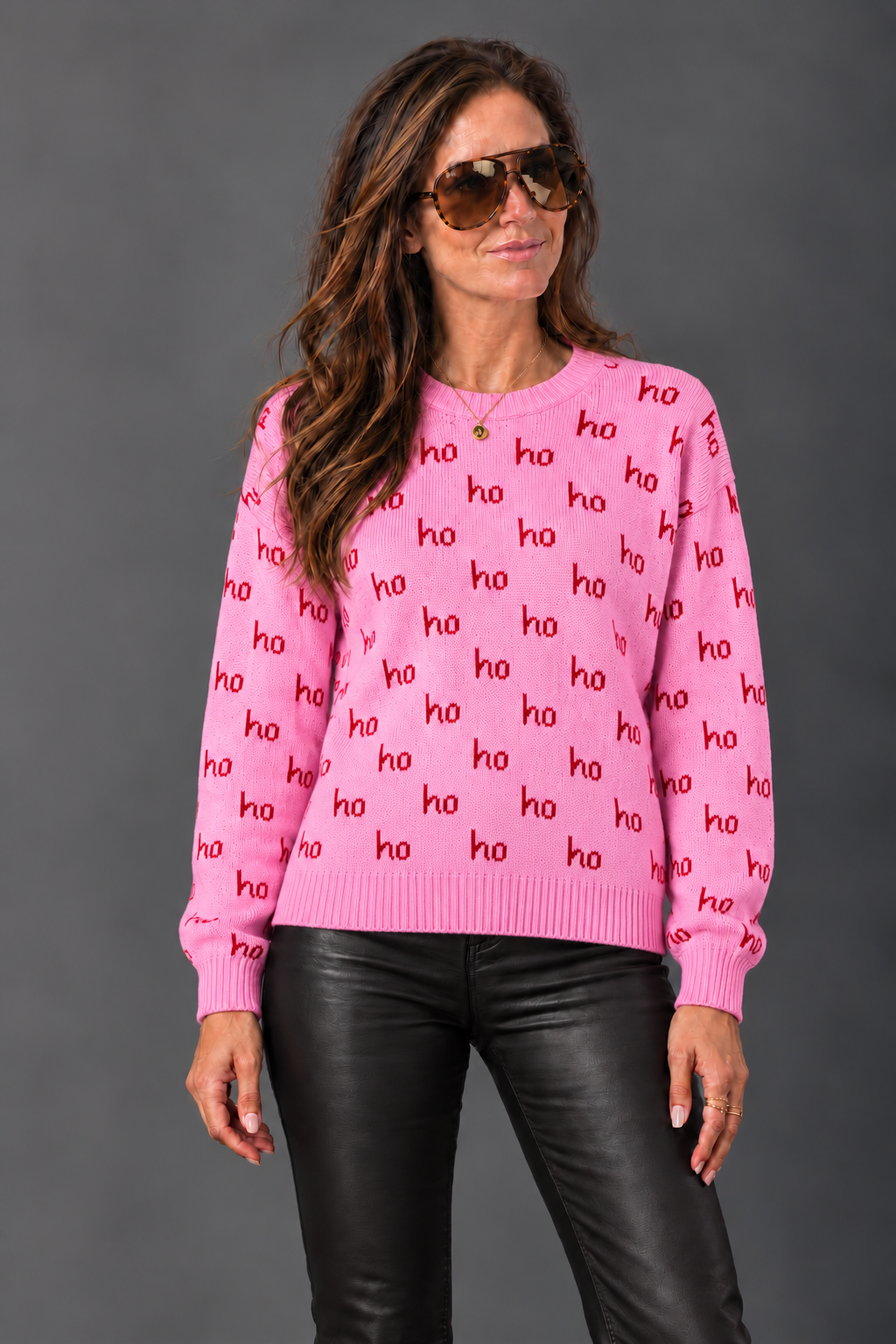 The Holly Jolly Sweater | Ho Ho Ho Holiday Knit Sweater