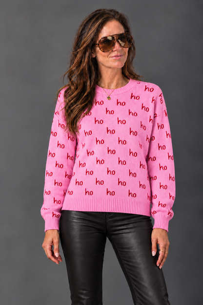 The Holly Jolly Sweater | Ho Ho Ho Holiday Knit Sweater
