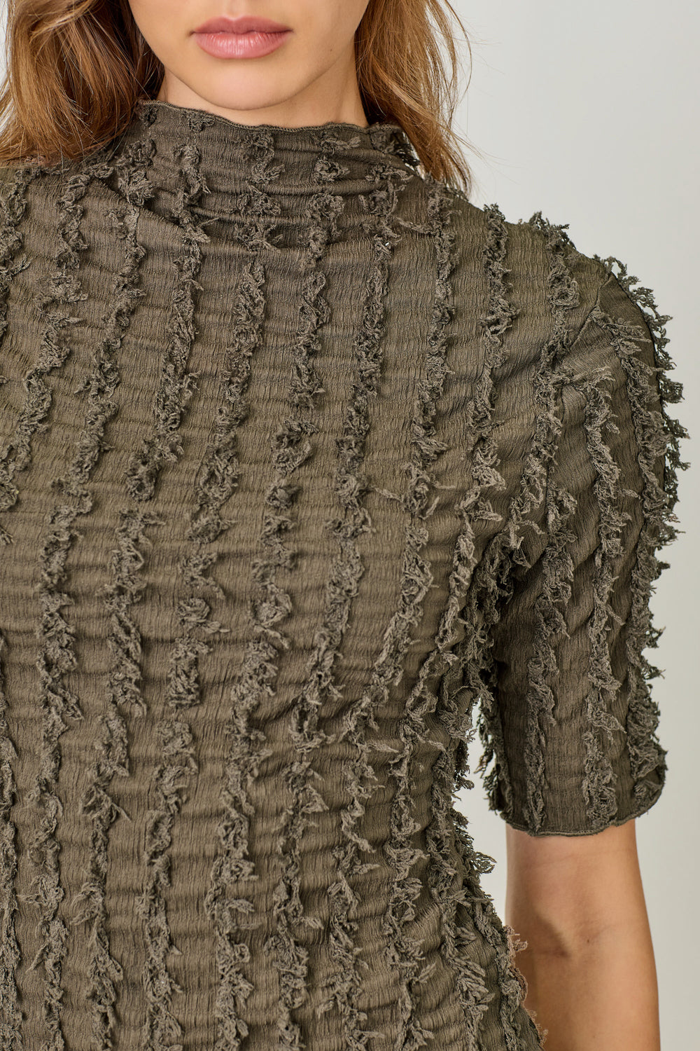 In The Loop Fringe Top - Brown