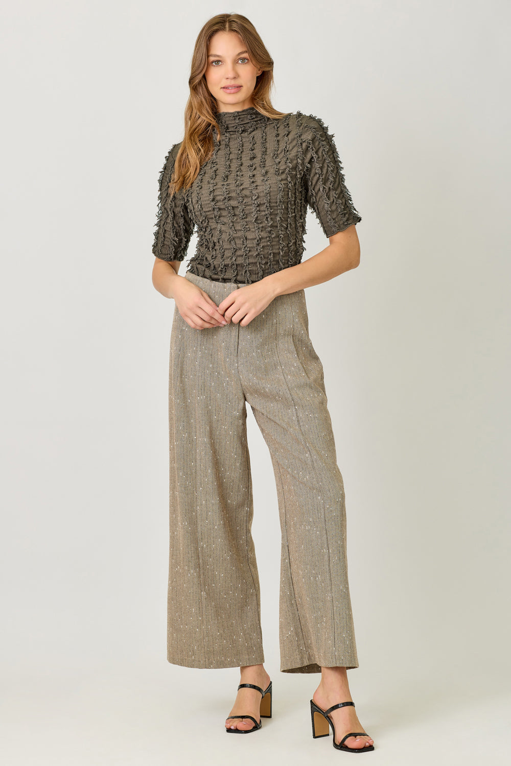 In The Loop Fringe Top - Brown
