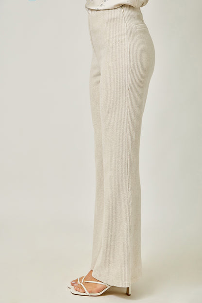Velveteen Corduroy Bootcut Trouser - Ivory