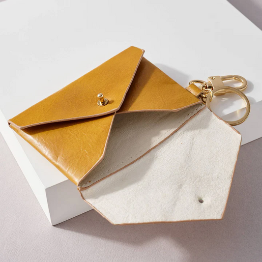Cowhide Hairon Card Holder Keychain Wallet - Delta Swanky Girl