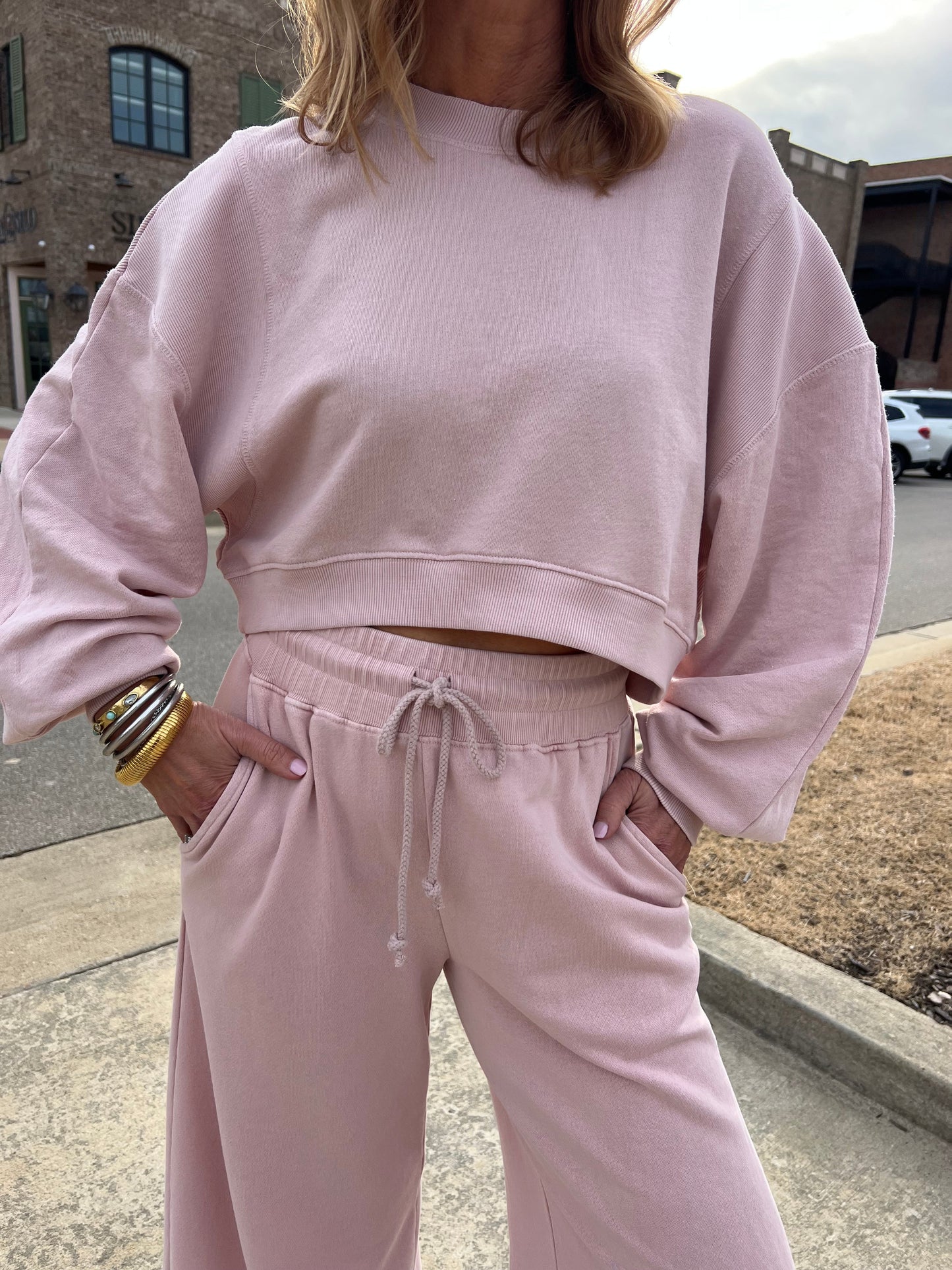 Santa Maria Pant Set - Pearl Pink