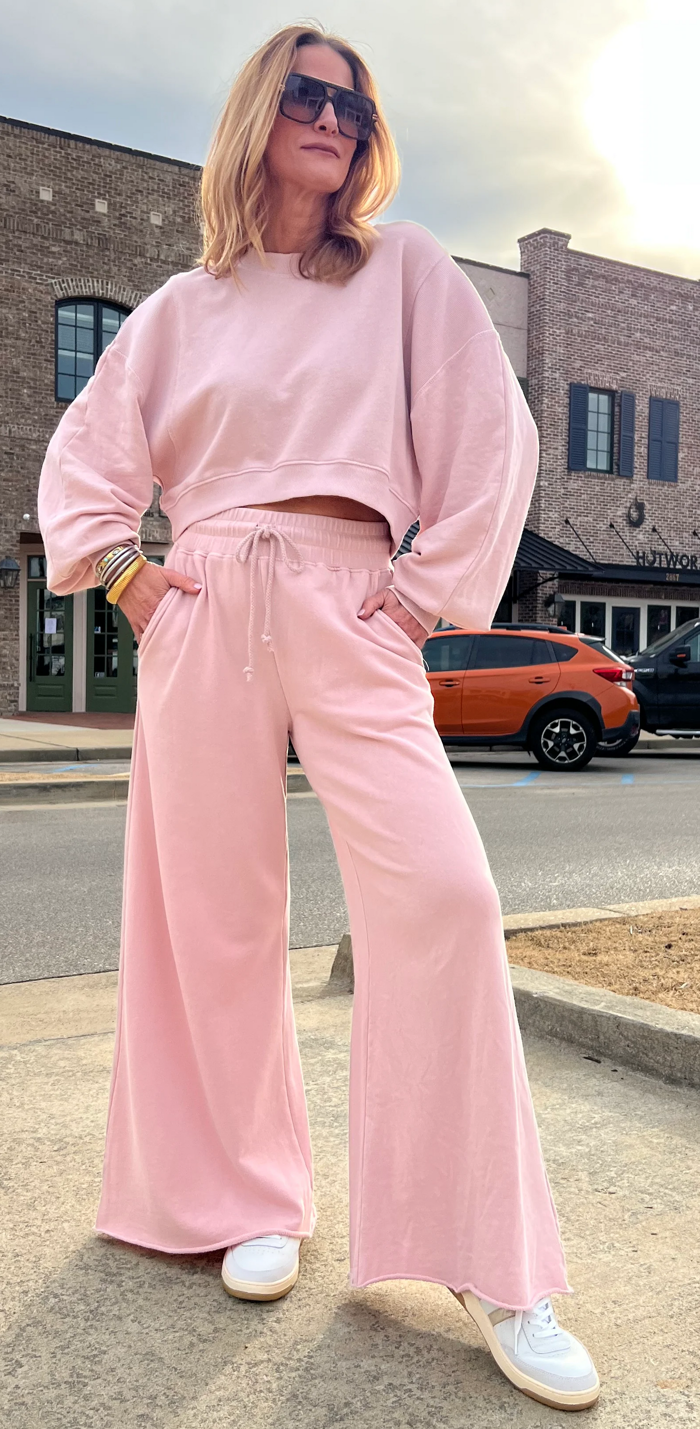 Santa Maria Pant Set - Pearl Pink