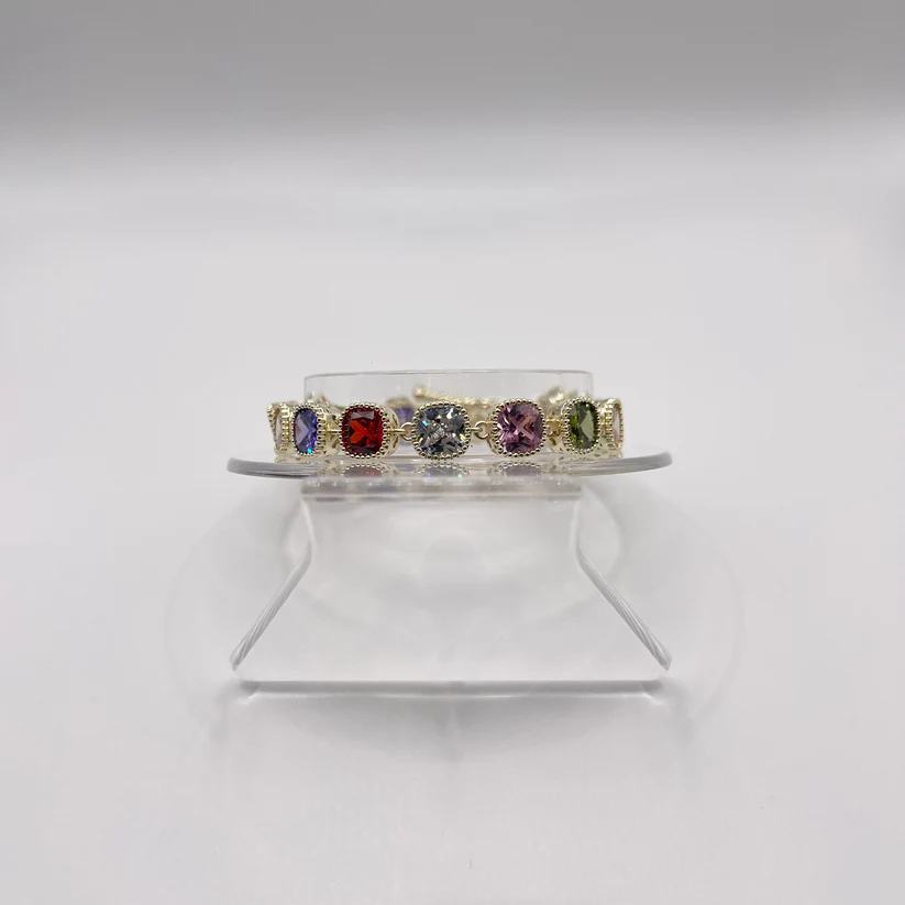 Square Stone Evening Toggle Bracelet - Delta Swanky Girl