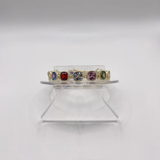 Square Stone Evening Toggle Bracelet