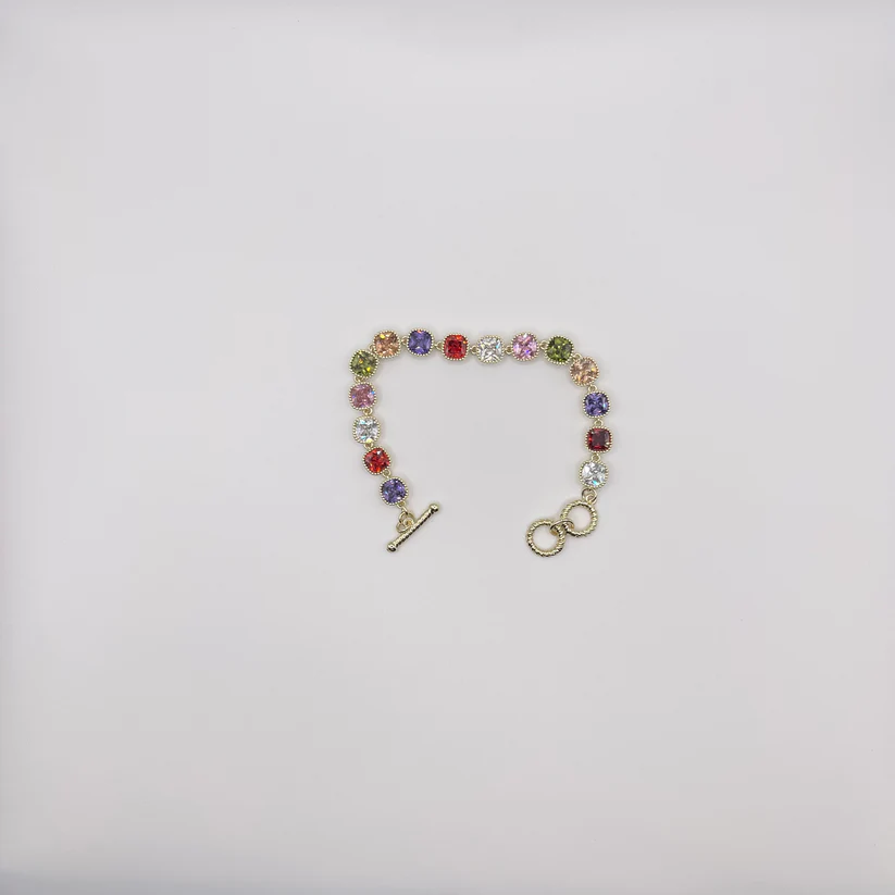 Square Stone Evening Toggle Bracelet - Delta Swanky Girl