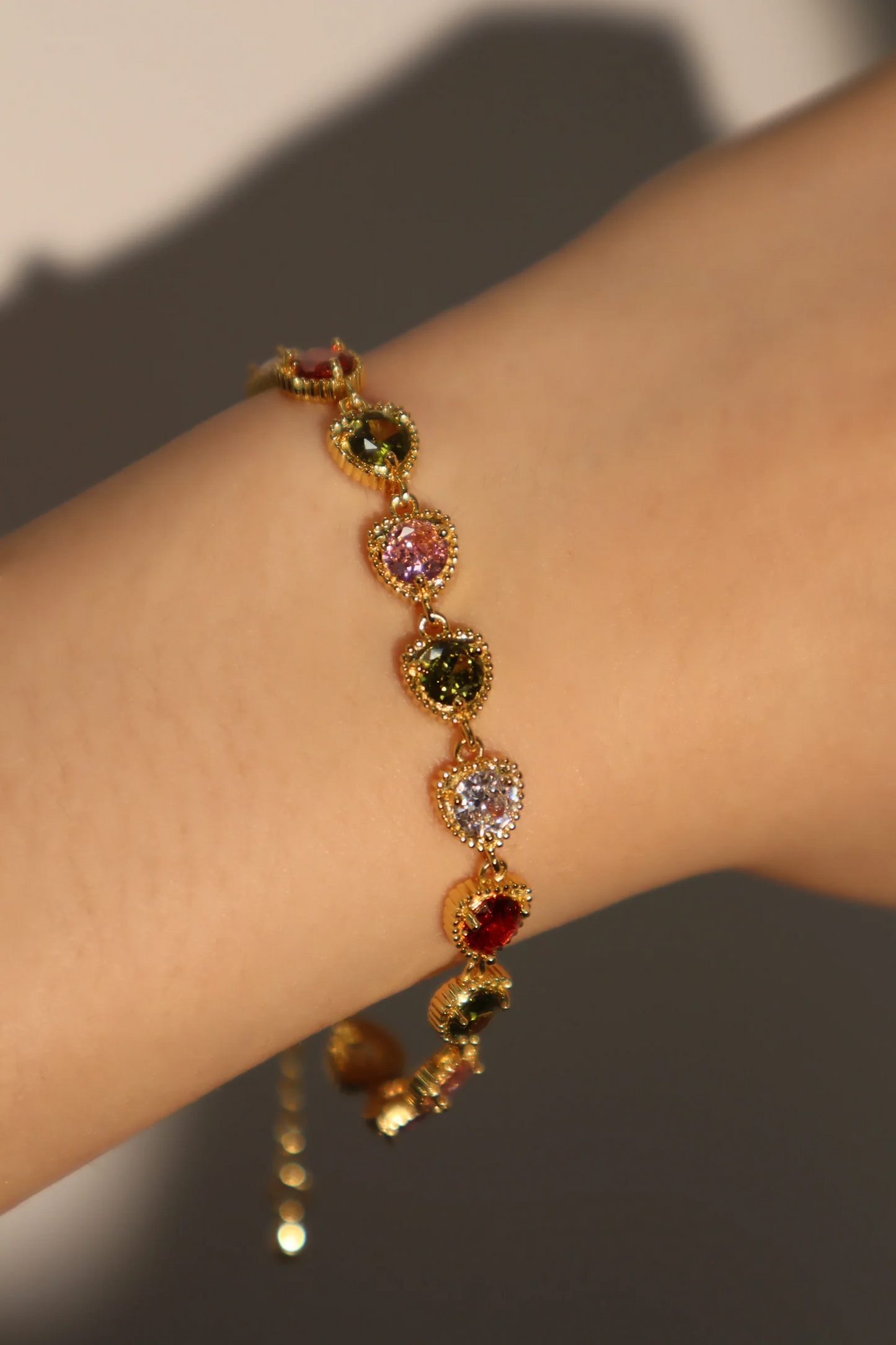 Luxsy Gemstone Heart Bracelet - Delta Swanky Girl
