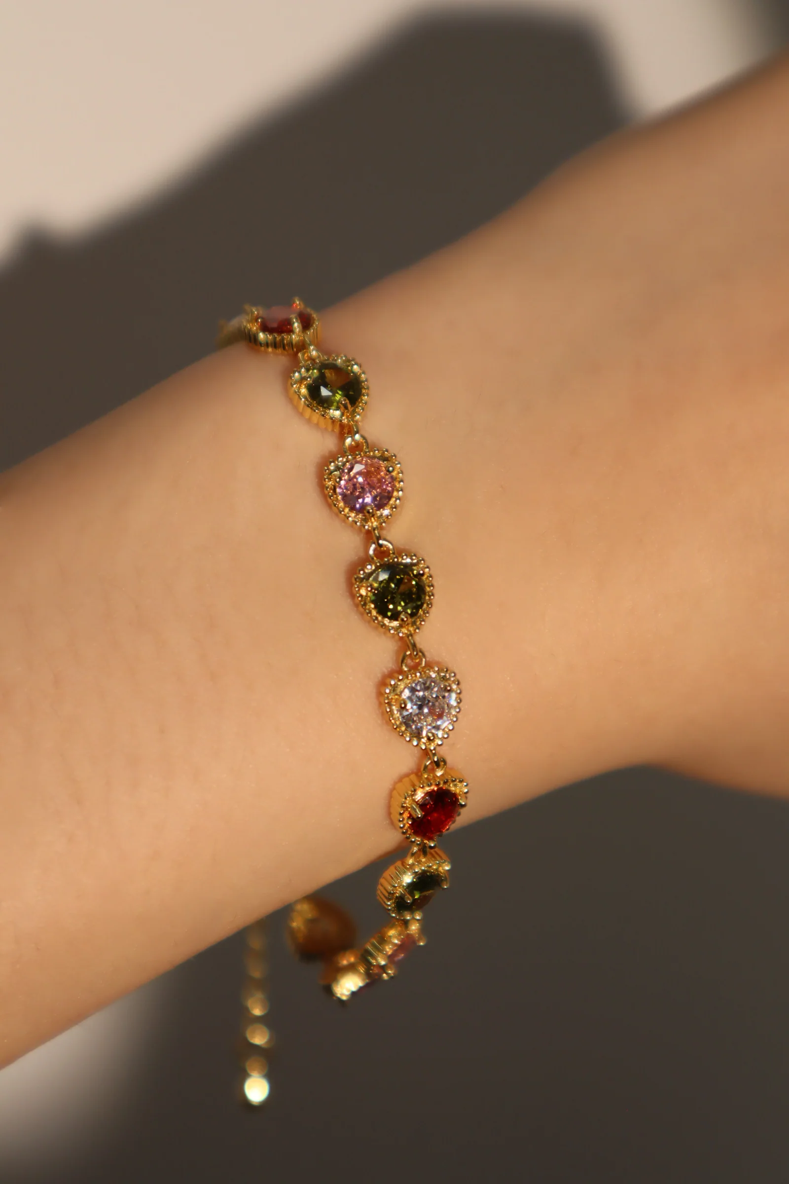 Luxsy Gemstone Heart Bracelet - Delta Swanky Girl
