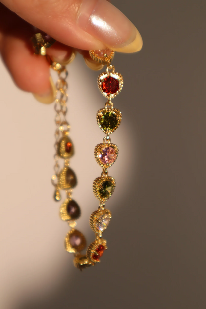 Luxsy Gemstone Heart Bracelet - Delta Swanky Girl