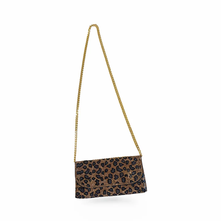 Copacabana Sparkling Evening Clutch - Leopard
