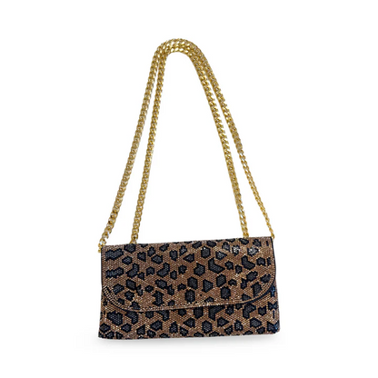 Copacabana Sparkling Evening Clutch - Leopard