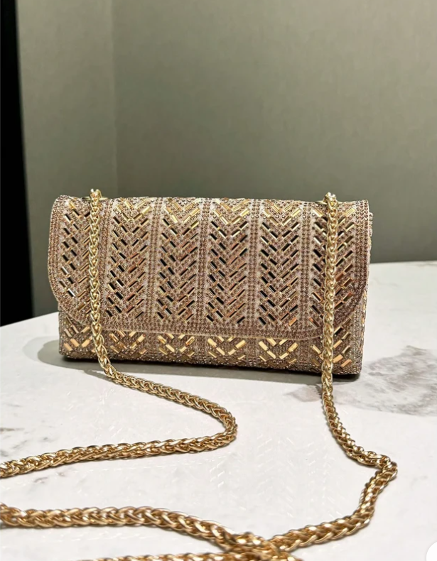 Copacabana Sparkling Evening Clutch - Gold