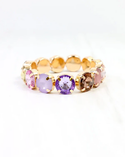 Stella Rhinestone Stretch Bracelet - Pastel
