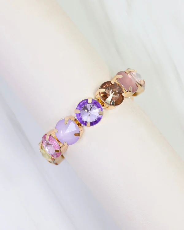 Stella Rhinestone Stretch Bracelet - Pastel