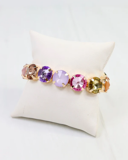 Stella Rhinestone Stretch Bracelet - Pastel