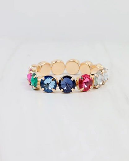Stella Rhinestone Stretch Bracelet - Bright