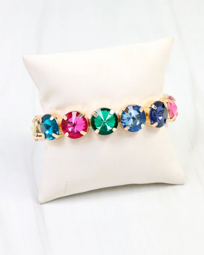 Stella Rhinestone Stretch Bracelet - Bright