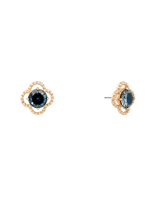 Debutante Clover Stud Earring - Sapphire