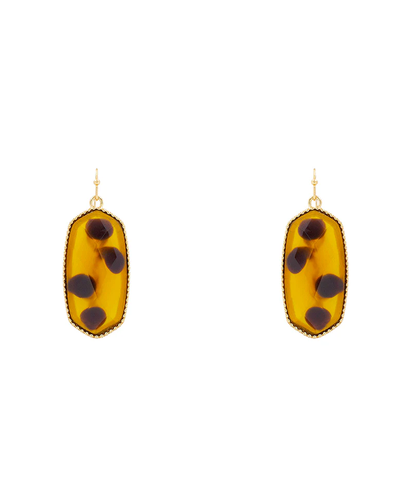 Elle Vintage Gemstone Drop Earring - Baltic Amber