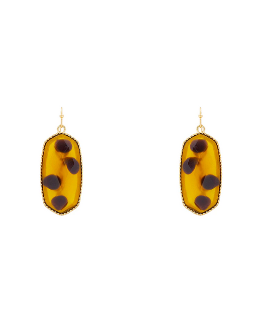 Elle Vintage Gemstone Drop Earring - Baltic Amber