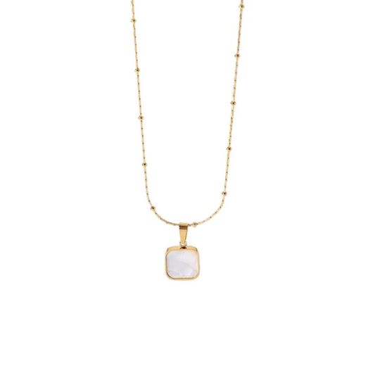 York Mother Of Pearl Pendant Necklace - Delta Swanky Girl
