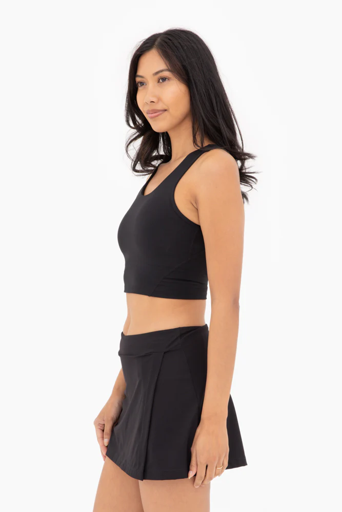 Essential Elongated Sports Bra - Black - Delta Swanky Girl