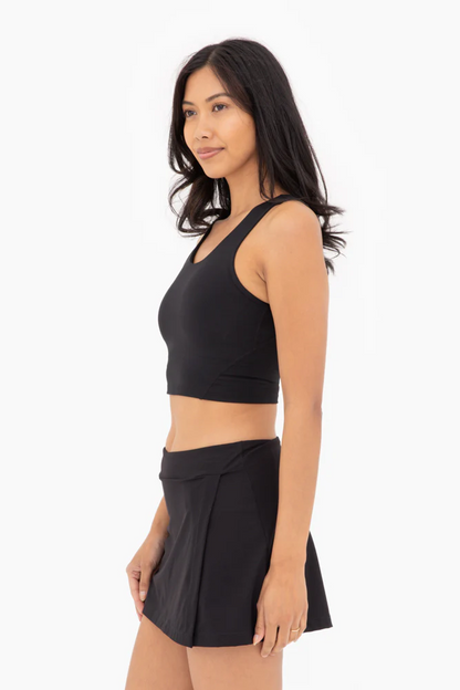 Essential Elongated Sports Bra - Black - Delta Swanky Girl