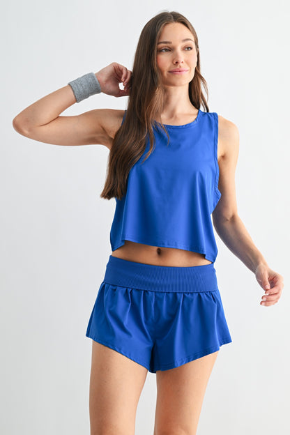 Drapey Active Tank Top - Royal - Delta Swanky Girl