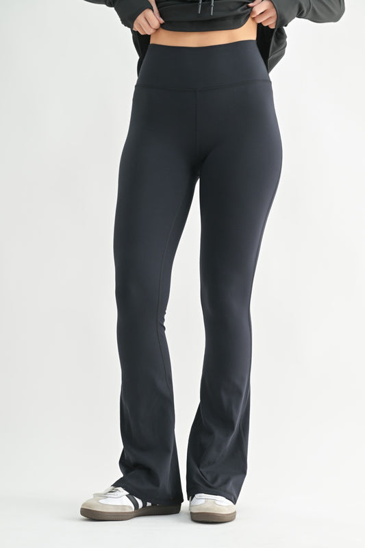 Hyperluxe High Waist Flare Legging - Black