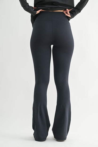 Hyperluxe High Waist Flare Legging - Black