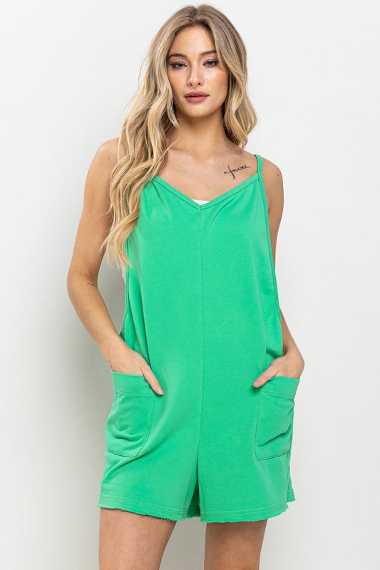 Rooftops and Romance Romper (Green)