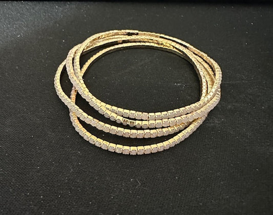 Dazzling Rhinestone Bracelets (Gold)