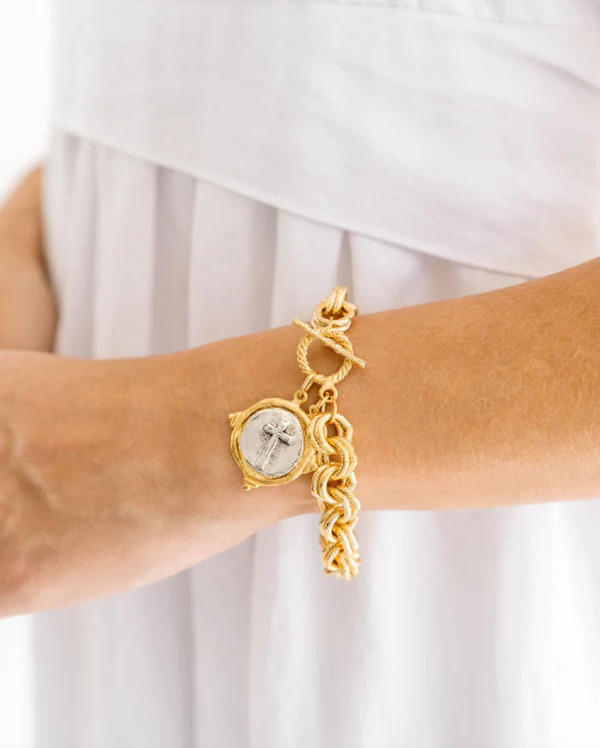 Intaglio Cross Toggle Bracelet - Delta Swanky Girl