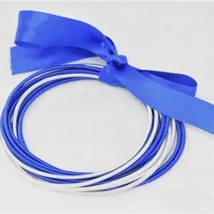 Wear Your Music Guitar String Bracelet (Blue & White)