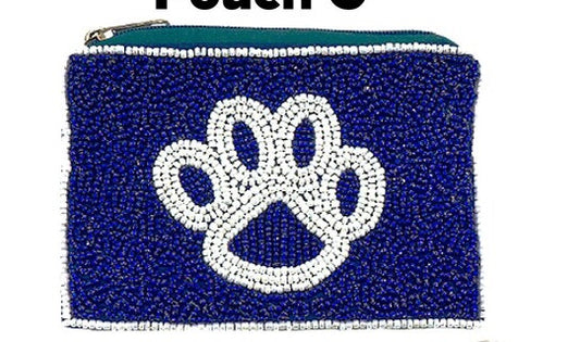 Game Day Coin Purse (Blue & White)