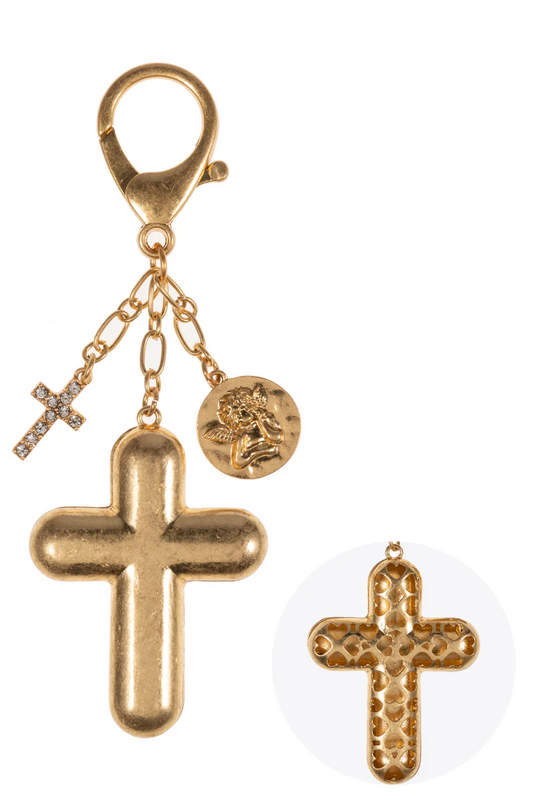 Puff Cross Charm Cluster - Delta Swanky Girl