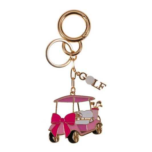 Bling Girl Golf Charm Accessory - Pink Bow - Delta Swanky Girl