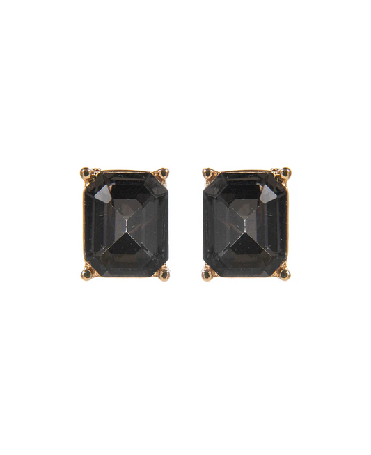 Adelle Gemstone Stud Earring - Onyx
