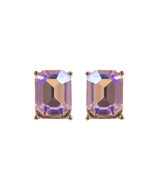 Adelle Gemstone Stud Earring - Morganite